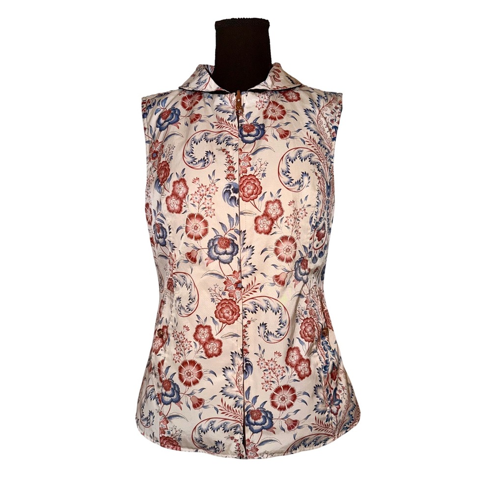 Nanette Lepore Medium Reversible Quilted Black & Floral Print Zip Front Pockets‎